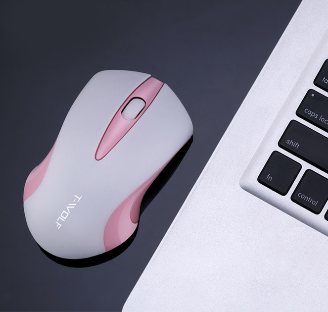 Мишка usb безпровідна T-Wolf Q2 Рожева - изображение 2