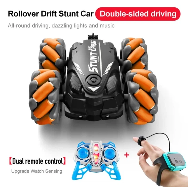 Машинка трюкова з браслетом та пультом керування HotDeer RC Drift Stunt Car / Помаранчевий - зображення 2
