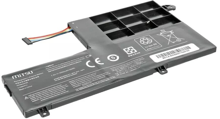 Bateria Mitsu do laptopa Lenovo 500S-14ISK 7,4 V 3500 mAh (5BM325) (5903050376727) - obraz 2