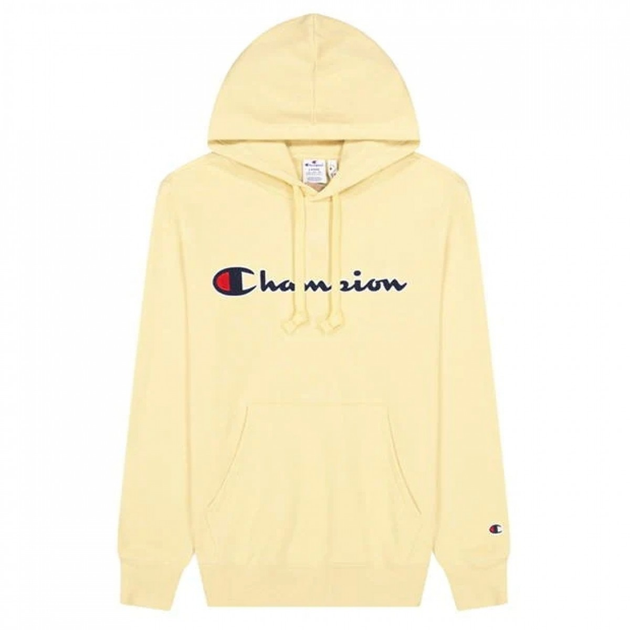 Pastel yellow shop champion sweatshirt