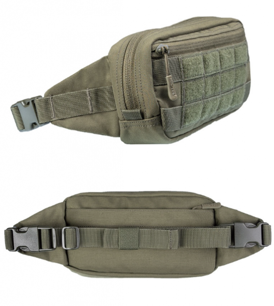 Тактическая Сумка на Пояс Mil-Tec Fanny Pack Molle 235 х 60 х 120 мм Olive (13512501) - изображение 1