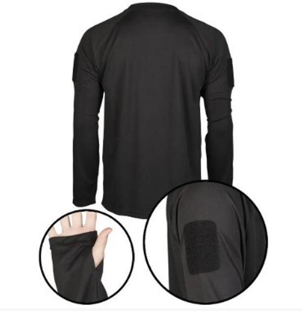 Термоактивная Черная Рубашка Mil-Tec tactical d/r 11082002-3XL - изображение 1