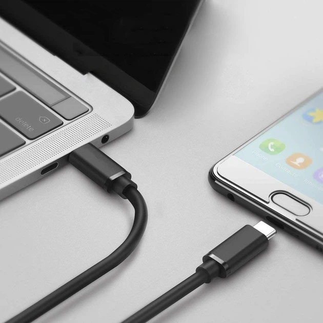 Кабель USB Type C до Type C QC 3.0 5А 30 см (1012-658-00) - Фото 2 Кабель USB Type C до Type C QC 3.0 5А 30 см (1012-658-00) - зображення 2
