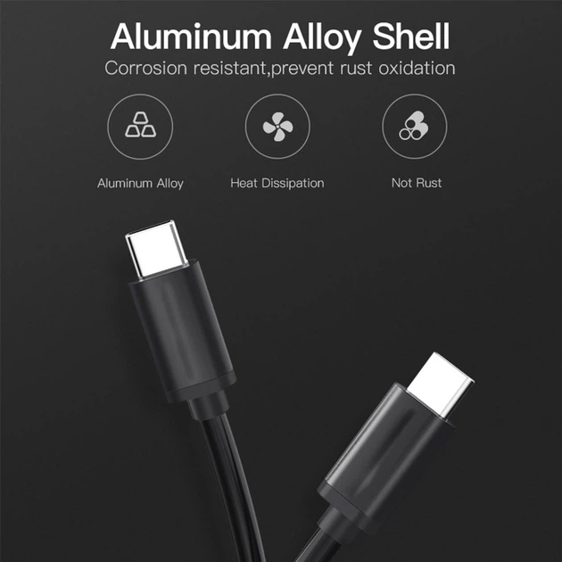 Кабель USB Type C до Type C QC 3.0 5А 30 см (1012-658-00) - Фото 4 Кабель USB Type C до Type C QC 3.0 5А 30 см (1012-658-00) - зображення 4