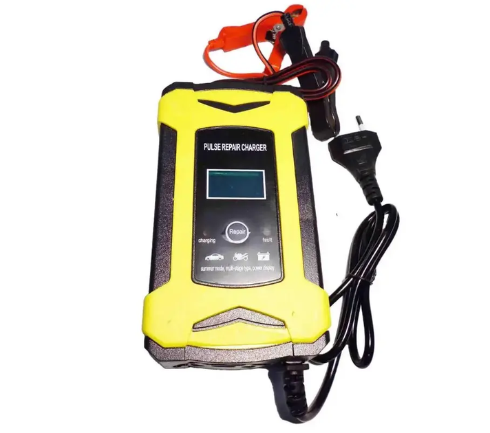 Зарядное устройство для автоаккумуляторов Импульсное Battery Charger 8446 6A 6A 12V желтый - изображение 2