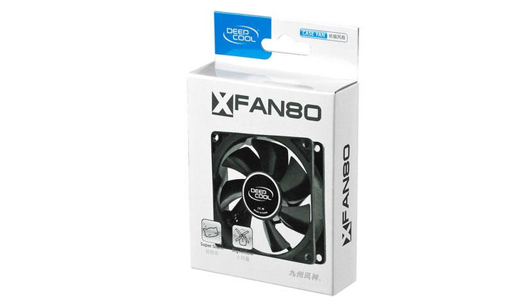 Вентилятор DeepCool XFAN 80, 80х80х25мм, Molex, черный - изображение 2