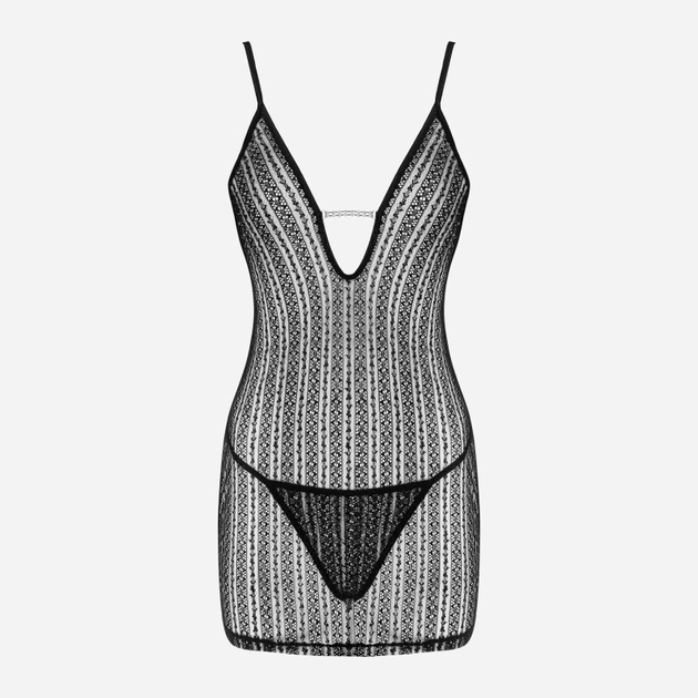 Еротичний комплект (пеньюар + трусики-стринги) LivCo Corsetti Fashion Conchita LC 13383 S/M Чорний (5907996389094) - зображення 2