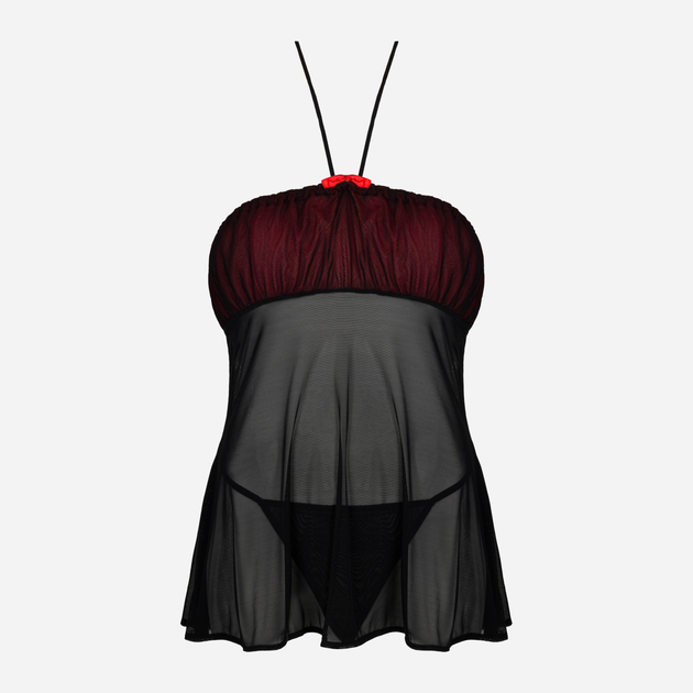 Еротичний комплект (пеньюар + трусики-стринги) LivCo Corsetti Fashion Febrenn LC 2022 S/M Чорний (5907621625092) - зображення 3