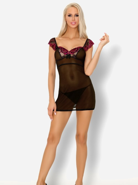 Komplet erotyczny (halka + figi stringi) LivCo Corsetti Fashion Kinge LC 99187 L/XL Black (5903050369743) - obraz 3