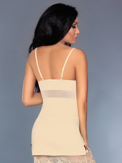 Еротичний комплект (пеньюар + трусики-стринги) жіночий LivCo Corsetti Fashion Lourdes LC 90244 S/M Кремовий (5902431642611) - зображення 3