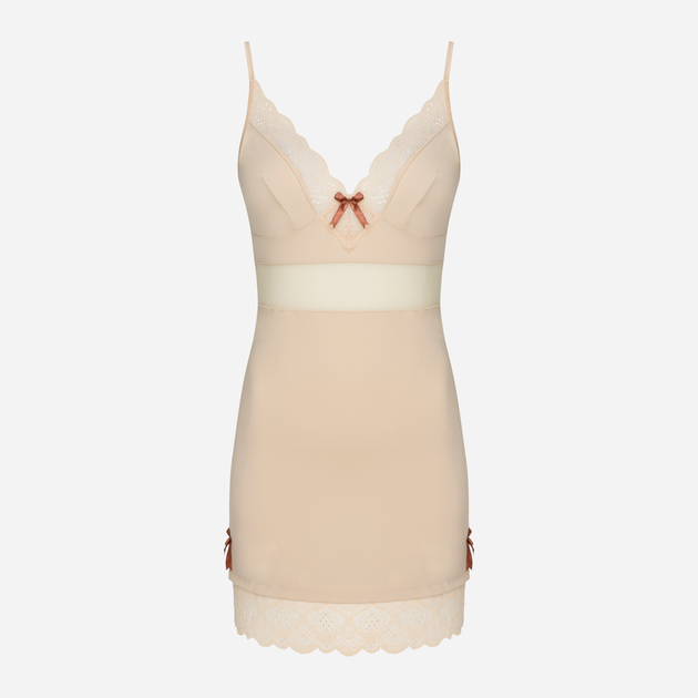 Еротичний комплект (пеньюар + трусики-стринги) жіночий LivCo Corsetti Fashion Lourdes LC 90244 S/M Кремовий (5902431642611) - зображення 4