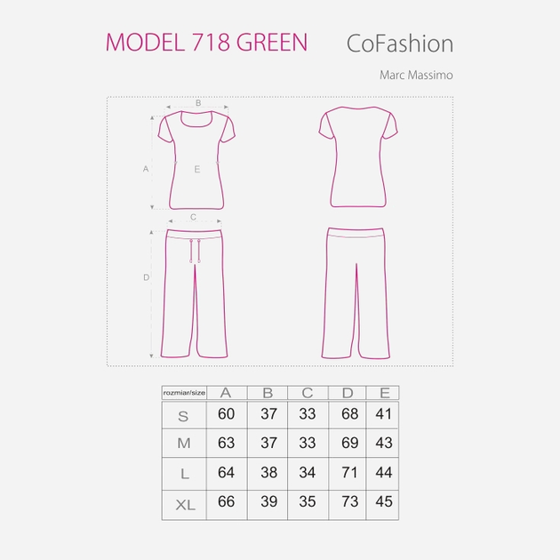 Piżama (koszulka + spodenki) CoFashion 718 L Zielony (5902431642789) - obraz 2