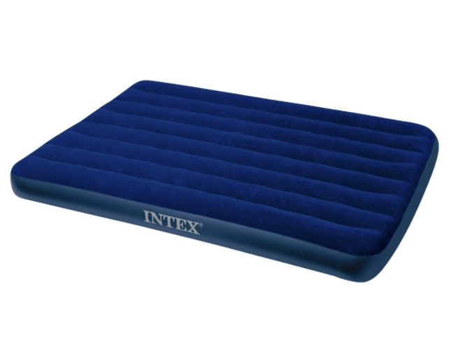 Полуторный надувной матрас для сна и отдыха Intex 64758 с велюровым покрытием 137х191х25 см - изображение 2