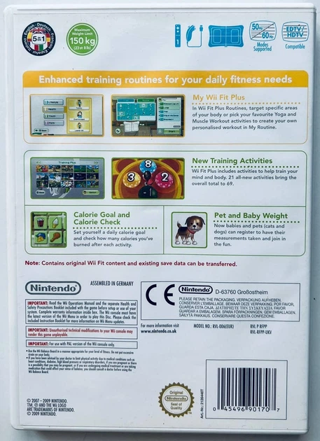 Wii Fit Plus, Б/У, английская версия - диск Nintendo Wii - Фото 3 Wii Fit Plus, Б/У, английская версия - диск Nintendo Wii - изображение 3