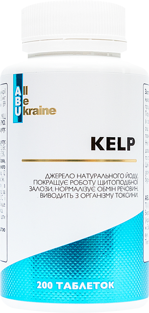 Комплекс фукусу та ламінарії All Be Ukraine Kelp 200 таблеток (4820255570778) - зображення 1