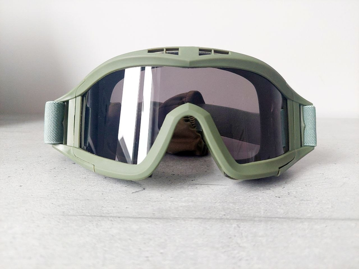 Балістичні окуляри маска 3 лінзи - изображение 1