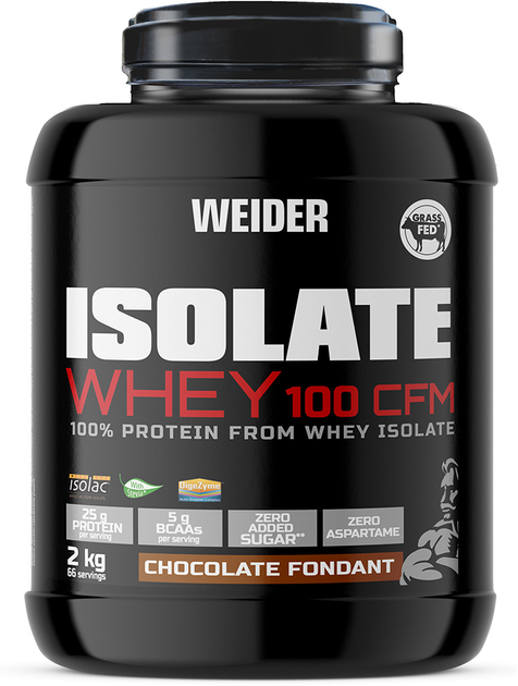 Białko Weider Whey Isolate 100 CFM Chocolate Fondant 2 kg (8414192312742) - obraz 1