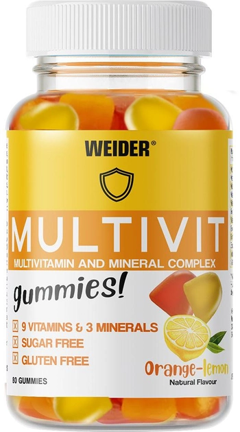 Вітаміни Weider Multivit 80 жувальних таблеток (8414192309827) - зображення 1