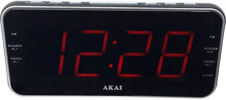 Настільний годинник-будильник Akai ACR-3899 (4905192531942) - зображення 1