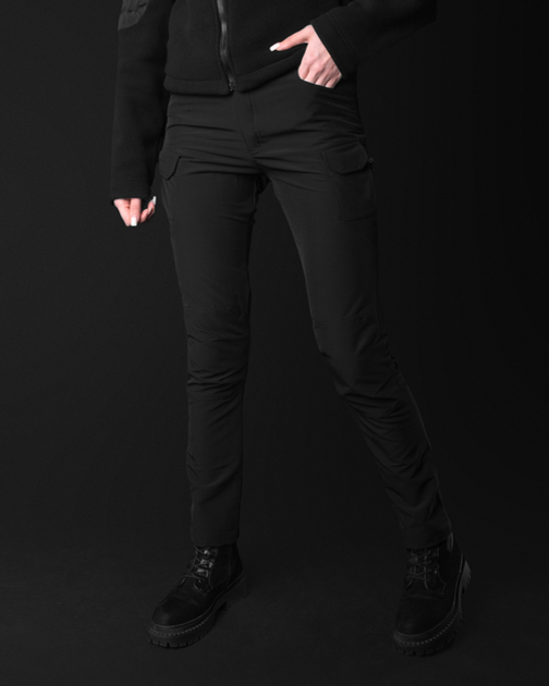 Жіночі брюки карго тактичні BEZET Байрактар чорний - S - зображення 1