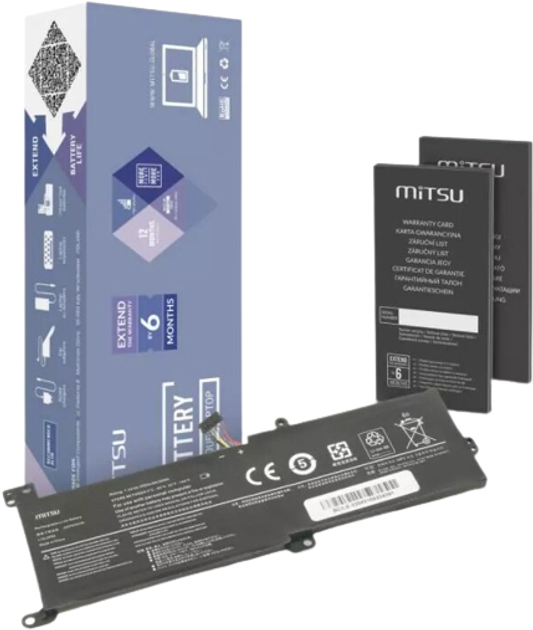 Bateria Mitsu do laptopów Lenovo IdeaPad 320 7,4-7,6 V 4050 mAh (5BM352) (5903050377199) - obraz 1