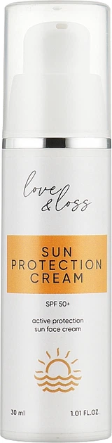 Сонцезахисний крем для обличчя - Love&Loss Sun Protection Cream SPF 50 30ml (948476-87424) - Фото 2 Сонцезахисний крем для обличчя - Love&Loss Sun Protection Cream SPF 50 30ml (948476-87424) - зображення 2
