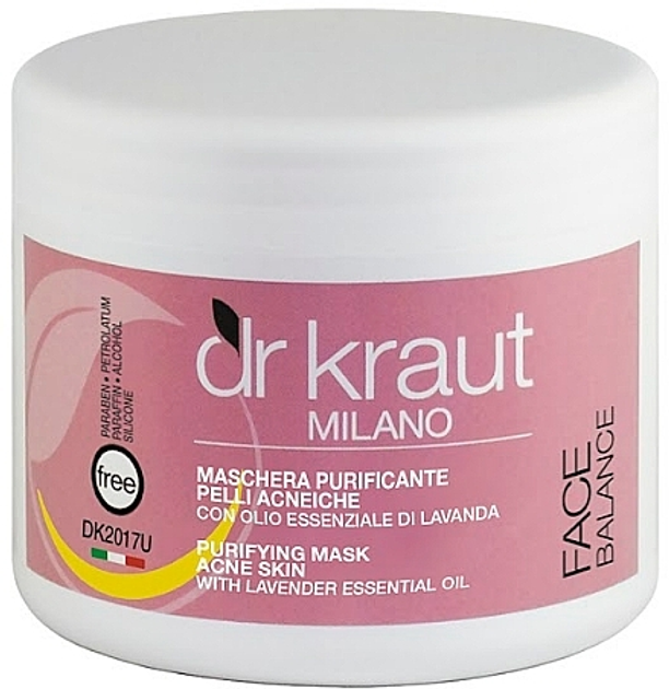 Маска для кожи лица из акне, с маслом лаванды - Dr.Kraut Purifying Mask For Acne Skin 500ml (1169849-108757) 