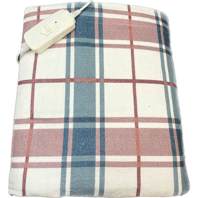Электропростынь с подогревом 120х160 полуторная Electric Blanket, Турция, 2 года гарантии, 100 Ватт, в клеточку - изображение 3