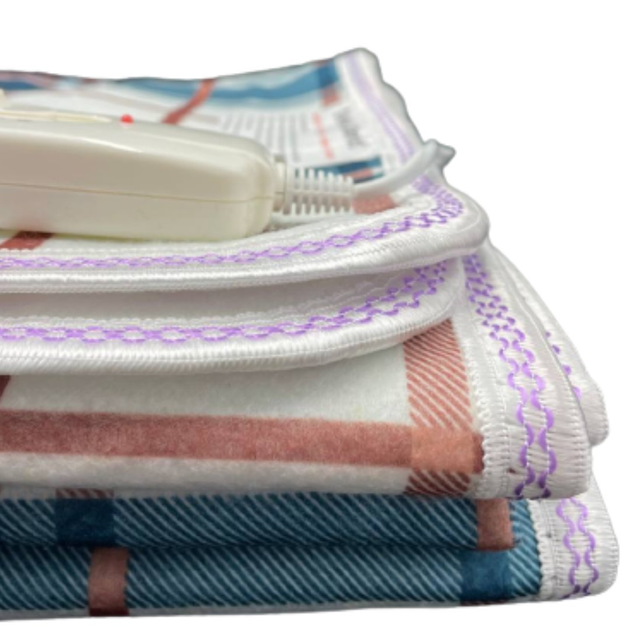 Электропростынь с подогревом 120х160 полуторная Electric Blanket, Турция, 2 года гарантии, 100 Ватт, в клеточку - изображение 4