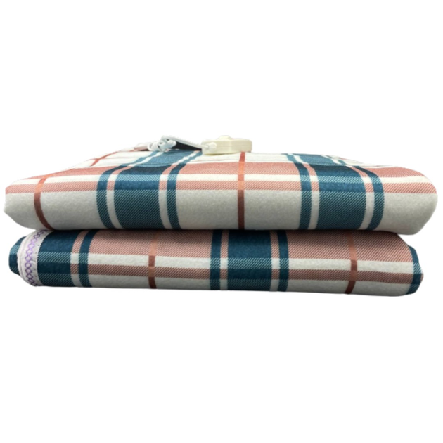 Электропростынь с подогревом 120х160 полуторная Electric Blanket, Турция, 2 года гарантии, 100 Ватт, в клеточку - изображение 5