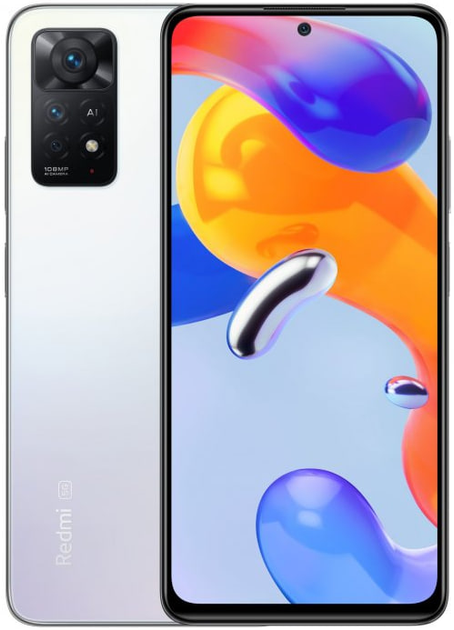 Smartfon Xiaomi Redmi Note 11 Pro 6/128GB DualSim Polar White (MZB0AVWEU) - obraz 2