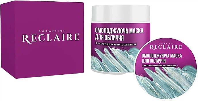 Омолоджуюча маска для обличчя з блакитною глиною та колагеном - Reclaire 60ml (1172145-110073) - Фото 1 Омолоджуюча маска для обличчя з блакитною глиною та колагеном - Reclaire 60ml (1172145-110073) - зображення 1