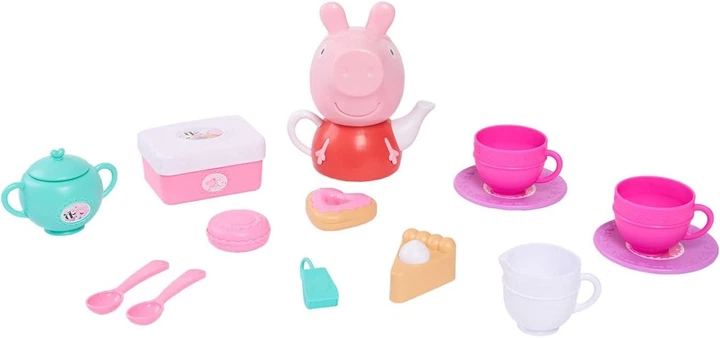 Игровой чайный набор Just Play Peppa Pig Talking Time for Tea Set Свинка Пеппа детский чайный сервиз со звуками, 14 предметов - изображение 3