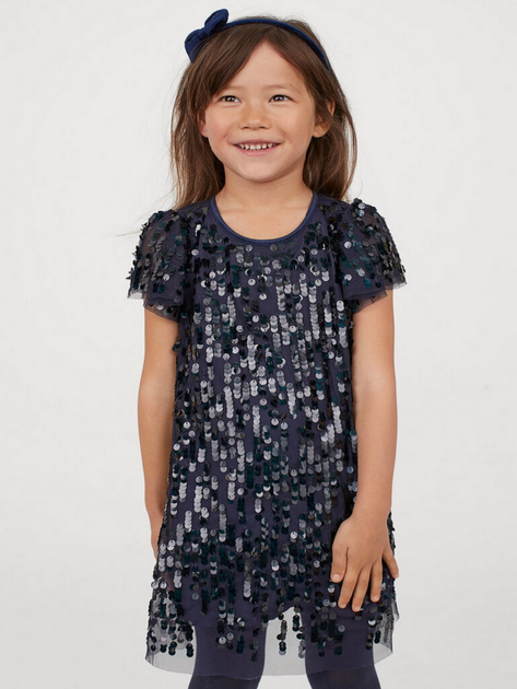 Акція на Дитяча літня сукня для дівчинки H&M 0810662-0 92 см Темно-синя (СА2000001590669) від Rozetka
