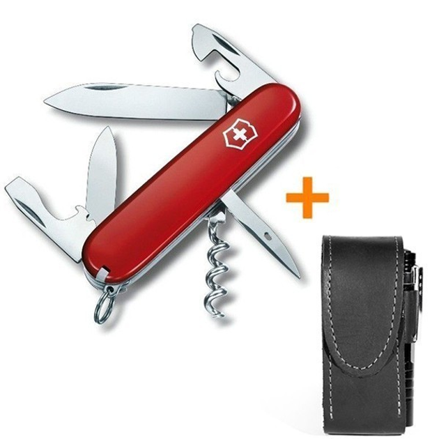 Комплект Нож Victorinox Spartan Red 1.3603 + Чехол с фонариком Police - изображение 2