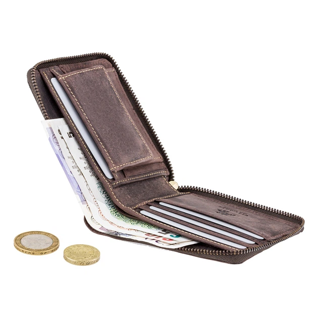 Мужской кожаный кошелек Visconti 702 Bullet (Oil Brown) - изображение 4