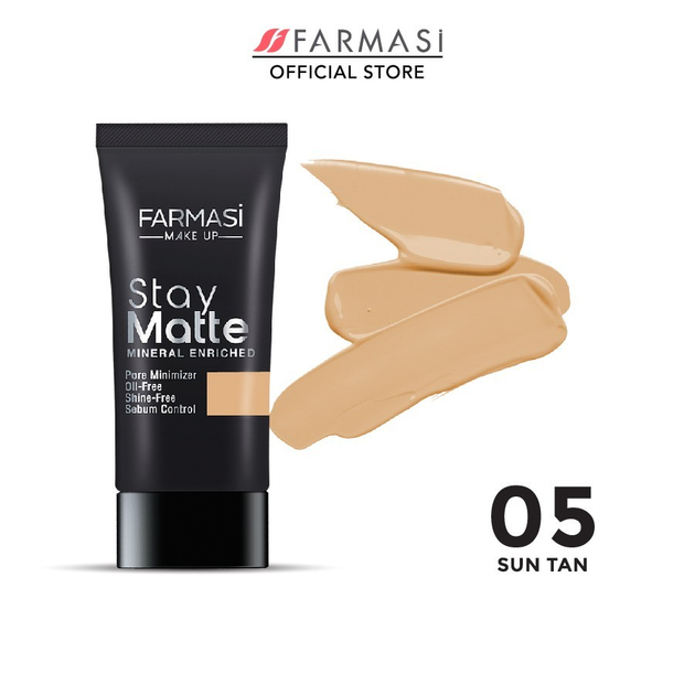 Матирующий минеральный тональный крем Stay Matte 05, Бронзовый / Sun ...