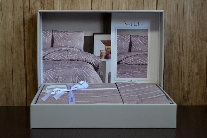 Постельное белье First Choice Homesko Ranforce 200 х 220 см Donis Lilac - изображение 2