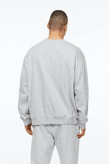Свитшот H&M XXL светло серый меланж 508970818 - Фото 2 Свитшот H&M XXL светло серый меланж 508970818 - изображение 2