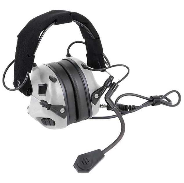 Активні навушники Earmor M32 Grey + кріплення на каску M11 (150241) - зображення 2