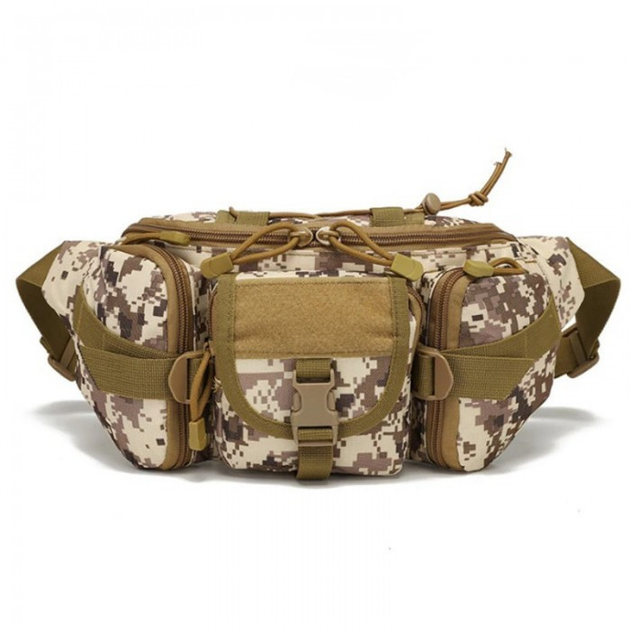 Тактическая сумка на пояс Военная 37 х 18 х 18 см Пиксель Светлая - изображение 1