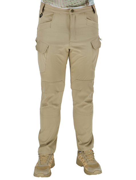 Тактичні штани легкі Soft Shell (без флісу) карго Eagle SP-02 Койот (Пісочні) XL - зображення 1