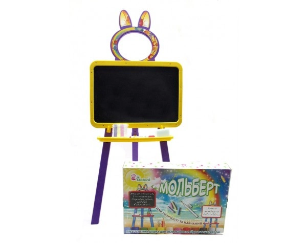 Мольберт для малювання Doloni Toys, жовто-синій 013777/1 - зображення 2