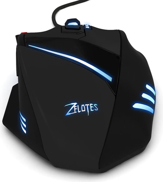 Мышь проводная игровая Zelotes Т-60 3200 точек/дюйм 7 кнопок покрытие Soft-touch (FKT-3215-9632) - изображение 5