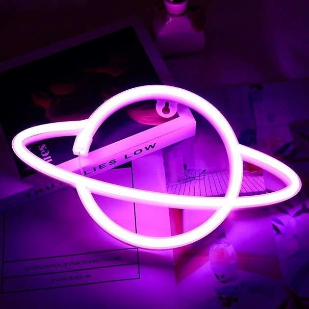 Ночной неоновый светильник ночник планета Юпитер Neon lamp series ...