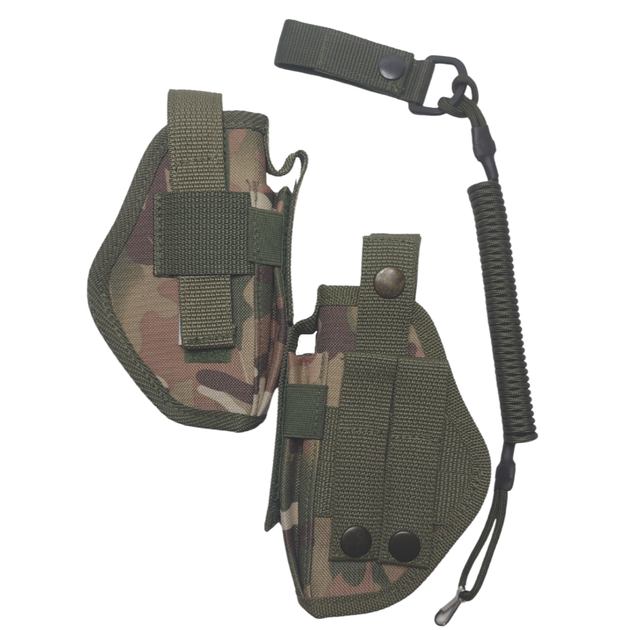 Кобура ВОЛМАС для ПМ с системой крепления Molle с карманом для магазина мультикам + тренчик шнур страховочный - изображение 1