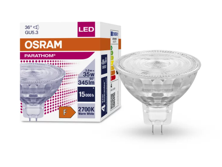 Лампа светодиодная 3.8W 12V 345lm 2700К GU5.3 [4058075796638] OSRAM - изображение 4