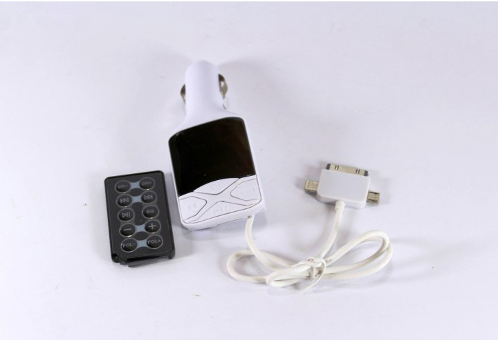 Автомобильный FM Трансмиттер модулятор CM I19A SD/Usb белый - изображение 3