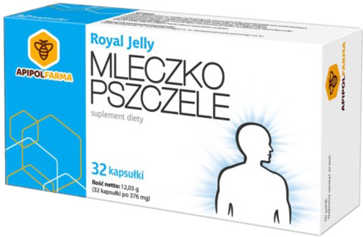 Suplement diety ApipolFarma Mleczko Pszczele 32 kapsułek (5907529110638) - obraz 1