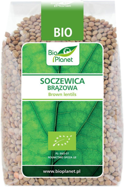 Коричнева сочевиця Bio Planet BIO 500 г (5902983782766) - зображення 1